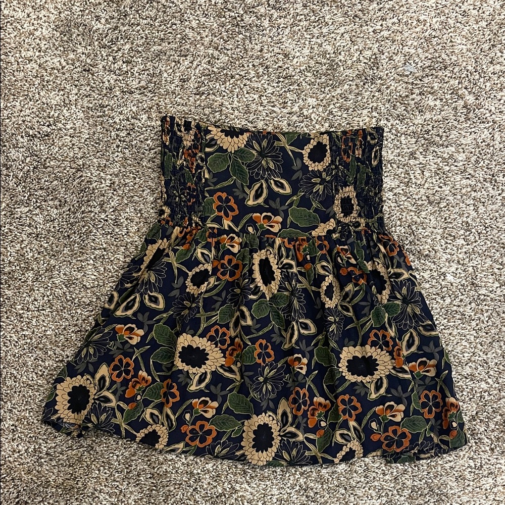 Natural Life Navy Floral Patterned Fabric size S